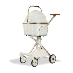 EuroDog Katlanabilir Köpek Arabası Beyaz 80,5x48,5x112 cm - EuroDog