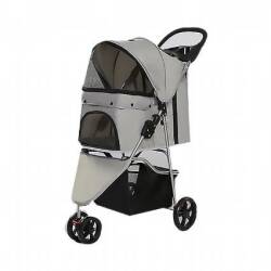 EuroDog Katlanabilir Köpek Arabası Gri 81x45,5x101cm - EuroDog