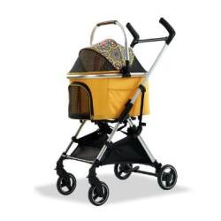 EuroDog Katlanabilir Köpek Arabası Sarı 60x44x100 cm - EuroDog