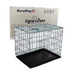 EuroDog Köpek Kafesi Siyah Dövme 107x71x78 Cm - EuroDog