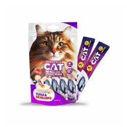 EuroGold Cat Ton Balığı ve Deniz Tarağı Aromalı Sıvı Kedi Ödülü 5x15Gr - EuroGold