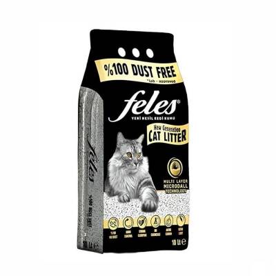 Feles Aktif Karbonlu Tozsuz Topaklanan Bentonit Kedi Kumu 10 lt - 1