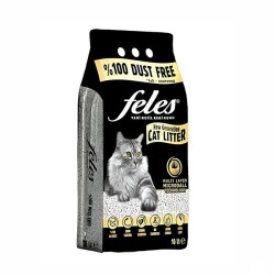 Feles Aktif Karbonlu Tozsuz Topaklanan Kedi Kumu 10 lt - Feles