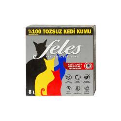 Feles Ultra Light Aktif Karbonlu Tozsuz Topaklanan Kedi Kumu 8 lt - Feles