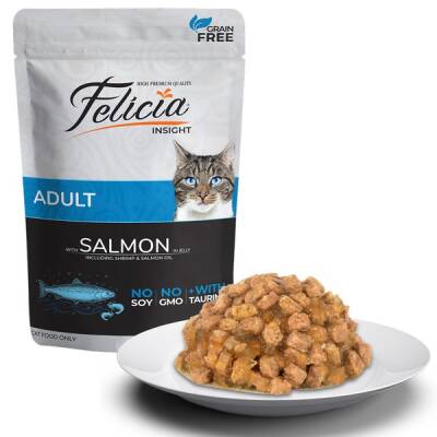 Felicia Pouch Somonlu Tahılsız Yetişkin Kedi Konservesi 85 Gr - 2