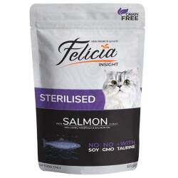 Felicia Pouch Kısırlaştırılmış Somonlu Tahılsız Yetişkin Kedi Konservesi 85 Gr - Felicia