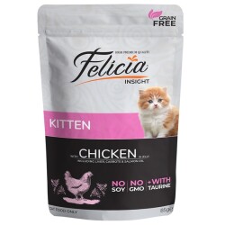 Felicia Pouch Tavuklu Tahılsız Yavru Kedi Konservesi 85 Gr - Felicia