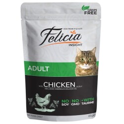 Felicia Pouch Tavuklu Tahılsız Yetişkin Kedi Konservesi 85 Gr - Felicia