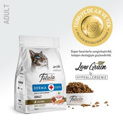 Felicia Somonlu Düşük Tahıllı Kolajenli Yetşkin Kedi Maması 5 kg - Felicia