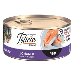 Felicia Tahılsız Parça Etli Kısırlaştırılmış Somonlu Kedi Konservesi 85 gr - Felicia