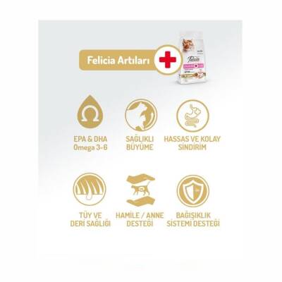 Felicia Tavuklu Düşük Tahıllı Yavru Kedi Maması 2 kg - 3