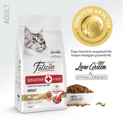 Felicia Kuzu Etli Az Tahıllı HypoAllergenic Yetişkin Kedi Maması 2 kg - 2