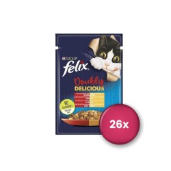 Felix Çifte Lezzet Sığır ve Tavuk Etli Kedi Konservesi 85 gr X 26 Adet - Felix