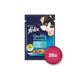 Felix Çifte Lezzet Somonlu ve Sardalyalı Kedi Konservesi 85 gr x 26 Adet - Felix