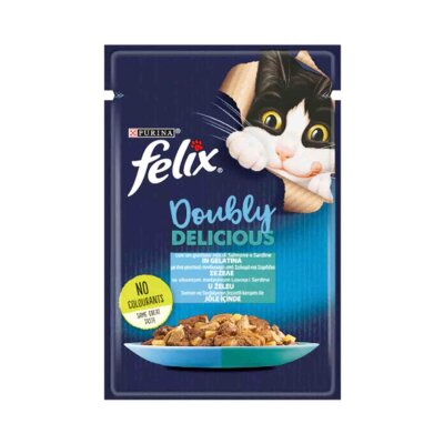Felix Çifte Lezzet Somonlu ve Sardalyalı Kedi Konservesi 85 gr