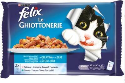 Felix Somon ve Ton Balıklı Yetişkin Kedi Konservesi 85 gr X 4 Adet - 1
