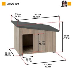 Ferplast Argo 100 Ahşap Köpek Kulübesi - 2