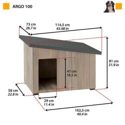 Ferplast Argo 100 Ahşap Köpek Kulübesi - 2