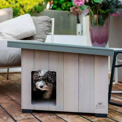 Ferplast Argo 50 Ahşap Kedi ve Köpek Kulübesi - 4