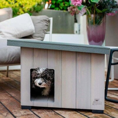 Ferplast Argo 50 Ahşap Kedi ve Köpek Kulübesi - 4
