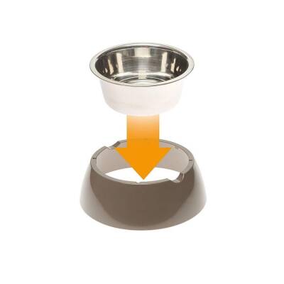 Ferplast Jolie Kedi ve Köpekler için Çelik Mama ve Su Kabı Gri 850 ml M - 4