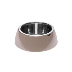 Ferplast Jolie Kedi ve Köpekler için Çelik Mama ve Su Kabı Gri 850 ml M - Ferplast