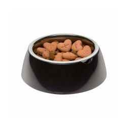 Ferplast Jolie Kedi ve Köpekler için Çelik Mama ve Su Kabı Siyah 850 ml M - 2
