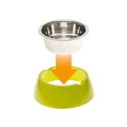 Ferplast Jolie Kedi ve Köpekler için Çelik Mama ve Su Kabı Yeşil 500 ml S - 4