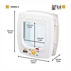 Ferplast Swing 5 Kedi ve Köpek Kapısı Kahverengi 13,5x13,7 cm - 2