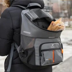 Ferplast Voyager 400 Kedi ve Köpek Kumaş Taşıma Çantası Gri 33x23x41 cm - 5