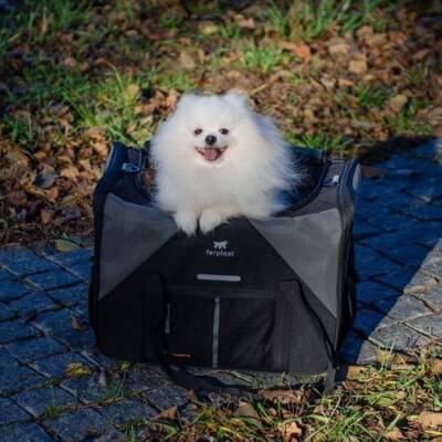 Ferplast Voyager 450 Kedi ve Köpek Kumaş Taşıma Çantası Siyah 55x33x37 cm - 2