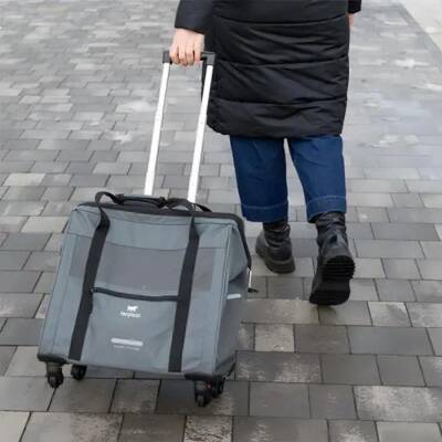 Ferplast Voyager 450 Kedi ve Köpek Tekerlekli Taşıma Çantası Siyah 46x26x48 cm - 3