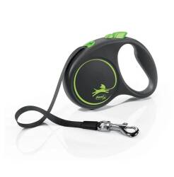 Flexi Black Design Yeşil 5 mt Şerit Otomatik Tasma Medium - Flexi