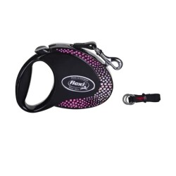 Flexi Glam Siyah M Beden 5 MT Otomatik Şerti Tasma - Flexi