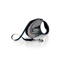 Flexi Glam Splash Crystal Siyah Otomatik Şerit Tasma 3MT - Flexi