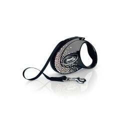 Flexi Glam Splash Crystal Siyah Otomatik Şerit Tasma 3MT - Flexi