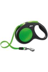 Flexi Neon Şerit Otomatik Tasma M Yeşil 5 mt - Flexi