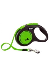 Flexi Neon Şerit Otomatik Tasma S Yeşil 5 mt - Flexi