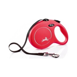 Flexi New Classic Kırmızı 5 mt Şerit Otomatik Tasma Large - Flexi