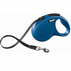 Flexi New Classic Şerit Otomatik Köpek Gezdirme Tasması Mavi XS 3 mt - Flexi