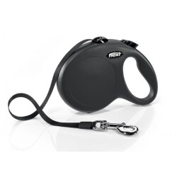 Flexi New Classic Şerit Otomatik Köpek Tasması L Siyah 5 mt - Flexi