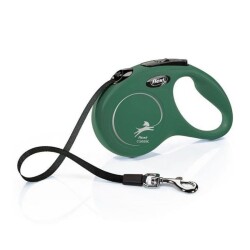 Flexi New Classic Yeşil Otomatik Şerit Köpek Gezdirme Tasması-M Max 25 Kg 5 M - Flexi