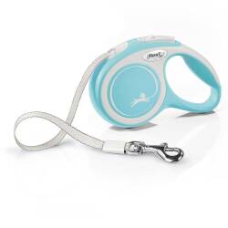 Flexi New Comfort Otomatik Gezdirme Tasması Medium Açık Mavi 5 mt - Flexi