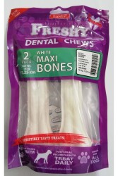 Freshy Beyaz Press Deri Köpek Çiğneme Kemiği. 70-75 Gr. 2'li Paket - Freshy