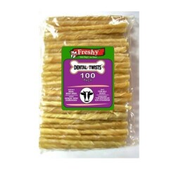 Freshy Dental Natural Burgu Köpek 100'lü Paket - 13 cm - Freshy