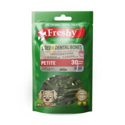 Freshy Green Dental Bones Petite Ağız Kokusu Önleyici Kemik Köpek Ödülü - 30 Adet - Freshy