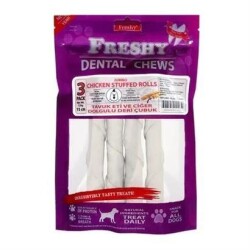 Freshy Tavuk Eti ve Ciğeri Dolgulu Jumbo Deri Çubuk Köpek Ödülü - Freshy