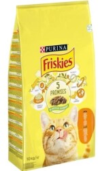 Friskies Etli Tavuklu ve Sebzeli Yetişkin Kedi Maması 10 kg - Friskies
