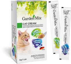 Garden Mix Kedi Kreması Tavuklu Kuzulu 15 gr X 24 Adet - Garden Mix