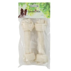 Garden Mix Beyaz Düğümlü Deri Kemik 7-7,5” – 2'li - Garden Mix
